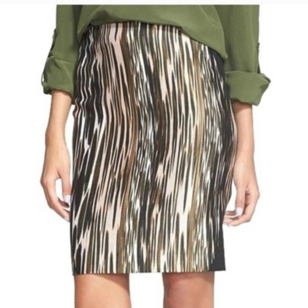 NWT DVF Emma Mikado Skirt Leopard Ikat Size 6